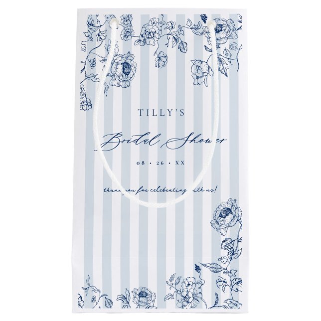 Sacola Para Presentes Pequena Something Blue Favor Bags Bridal Shower Gift Wrap (Criador carregado)