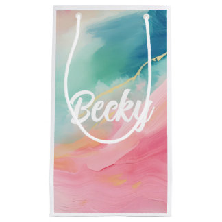 Sacola Para Presentes Pequena Sonhos de Pastel: Escovas Artísticas