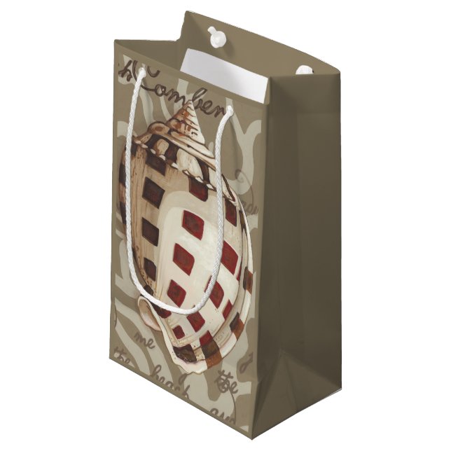 Sacola Para Presentes Pequena Sonnet à beira-mar I (Frente inclinada)