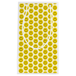 Sacola Para Presentes Pequena Sorria Amarelo Preto Branca Diversão Emoji Retro