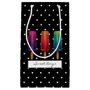 Sacola Para Presentes Pequena Sorvetes bonitos do Popsicle da aguarela