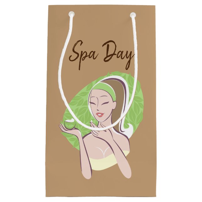 Sacola Para Presentes Pequena Spa Day Gift Bags (Frente)