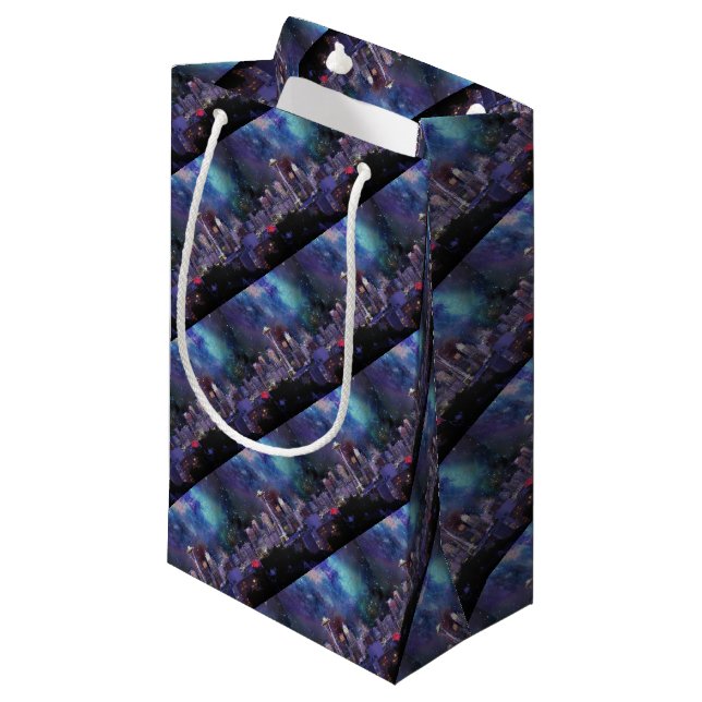 Sacola Para Presentes Pequena Spacey Seattle (Frente inclinada)