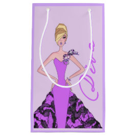 Sacola Para Presentes Pequena "Sparkle Diva" Saco de Presente