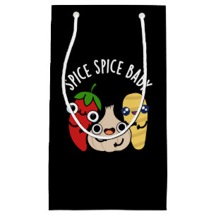 Sacola Para Presentes Pequena Spice Spice Bebê Comida giro Pun Dark BG