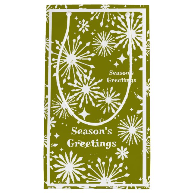 Sacola Para Presentes Pequena Splash Gift Bag Xmas (Frente)
