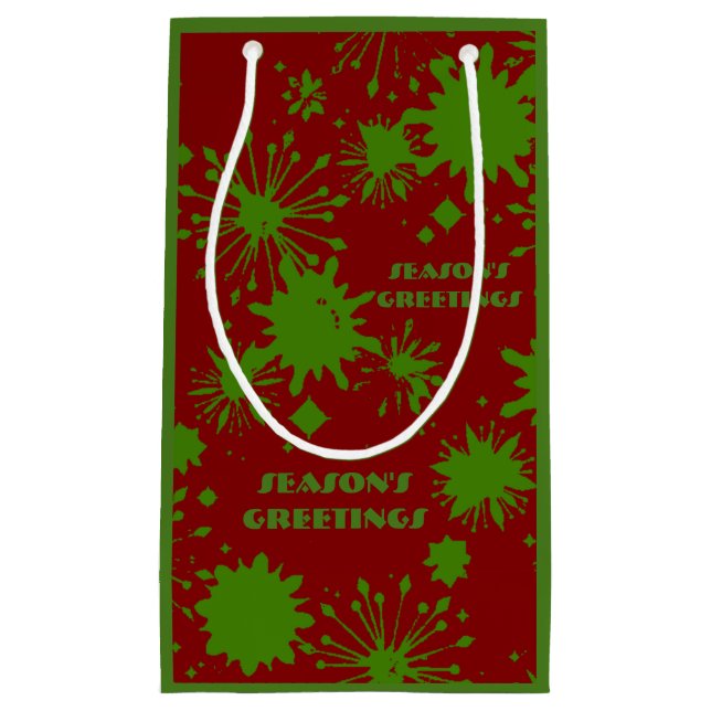 Sacola Para Presentes Pequena Splash Gift Bag Xmas (Frente)