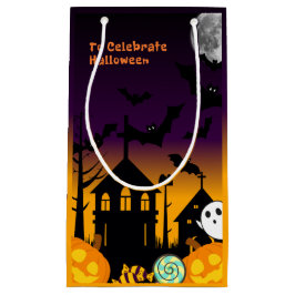 Sacola Para Presentes Pequena Spooky Halloween Night Gift Bag