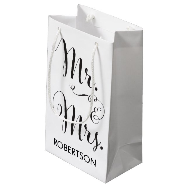 Sacola Para Presentes Pequena Sr. e Sra. Gift Bag (Verso inclinado)