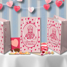 St Valentine Catholic Pink Heart Sketch Artwork