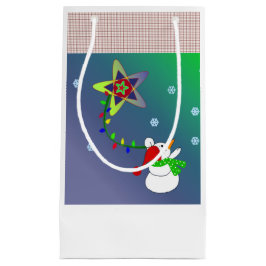 Sacola Para Presentes Pequena Star Light Snowman