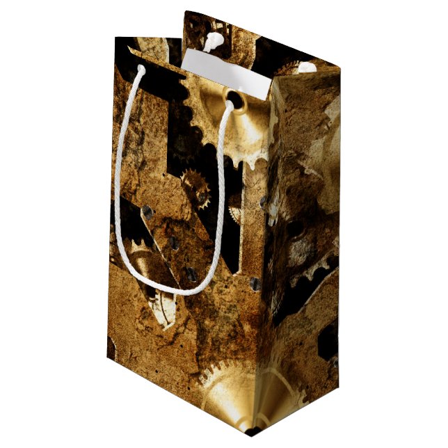 Sacola Para Presentes Pequena Steampunk (Verso inclinado)