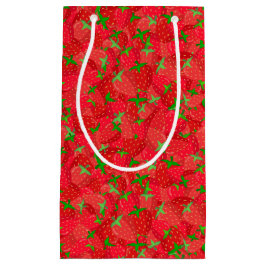 Sacola Para Presentes Pequena Strawberry Medley