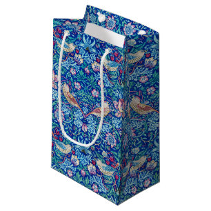 Sacola Para Presentes Pequena Strawberry Thef Blue, William Morris