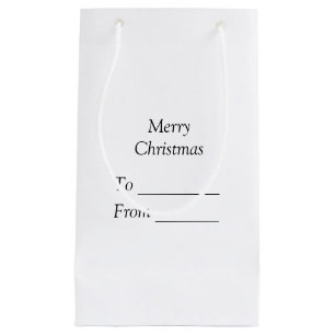 Sacola Para Presentes Pequena Sua mensagem aqui adicionar texto nome feliz Natal