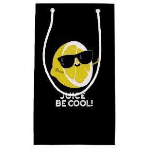 Sacola Para Presentes Pequena Suco Seja Legal, Fruta Engraçada Escuro BG