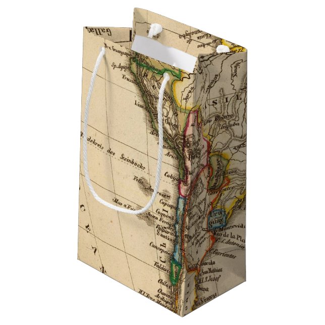 Sacola Para Presentes Pequena Sul - mapa americano (Verso inclinado)