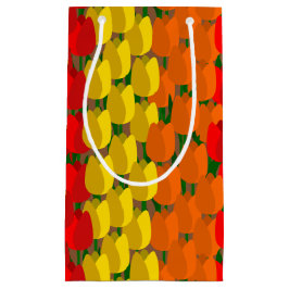 Sacola Para Presentes Pequena Summer Tulip Field