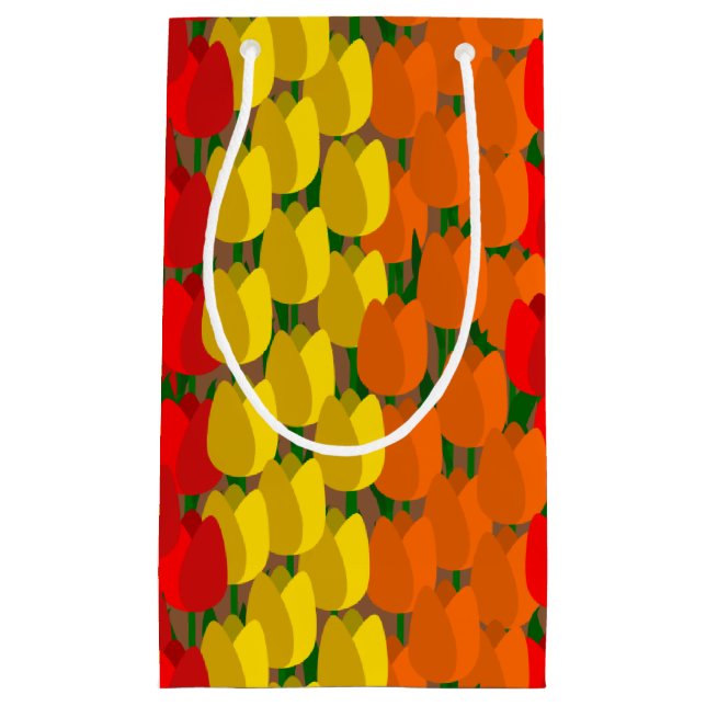 Sacola Para Presentes Pequena Summer Tulip Field (Frente)