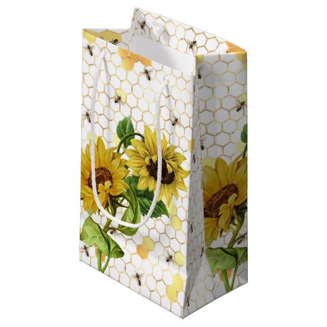 Sacola Para Presentes Pequena Sunflower and Bee Series Design 6 Small Gift Bag (Frente inclinada)