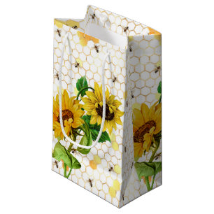 Sacola Para Presentes Pequena Sunflower and Bee Series Design Seis Small Gift Ba