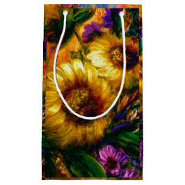 Sacola Para Presentes Pequena "Sunflower Gold"