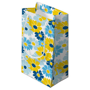 Sacola Para Presentes Pequena Sunshine Blue Sky Daisy Blooming