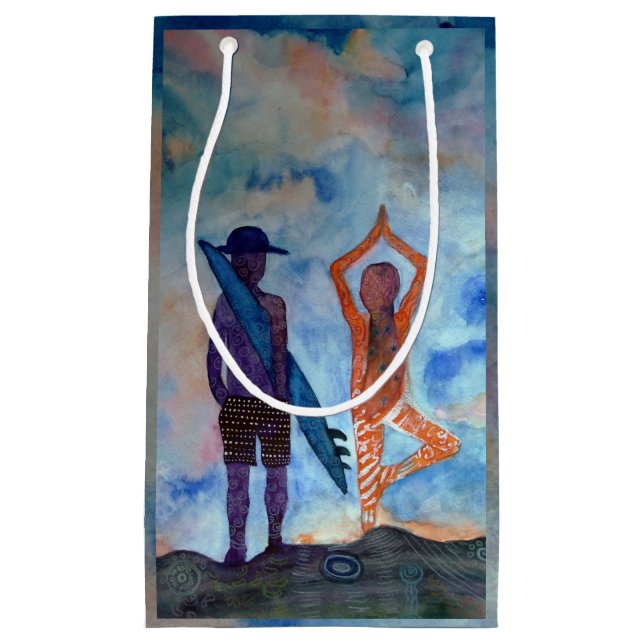 Sacola Para Presentes Pequena Surf Yoga Summer Gift Bag (Frente)