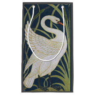 Sacola Para Presentes Pequena Swan Art Nouveau Dois Swans