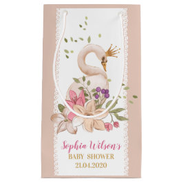 Sacola Para Presentes Pequena Swan Princess Birthday/ Chá de fraldas