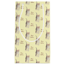 Sacola Para Presentes Pequena Tabby Kitten Personalizável