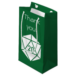 Sacola Para Presentes Pequena Tabletop Chic em Green Gift Bag