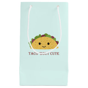 Sacola Para Presentes Pequena Taco bonito de Kawaii do ataque do Taco