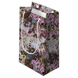 Sacola Para Presentes Pequena Tapeçaria Rosa Rosa Rosa Rosa, antiga