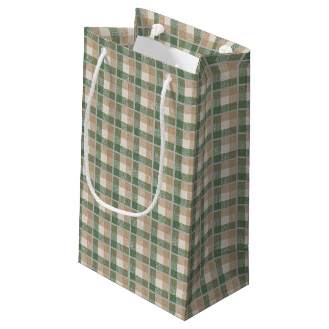 Sacola Para Presentes Pequena Tartan (Verso inclinado)