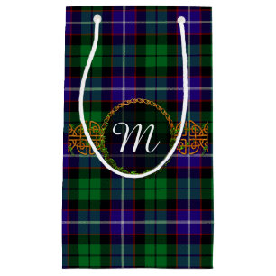 Sacola Para Presentes Pequena Tartan de Mitchell do monograma