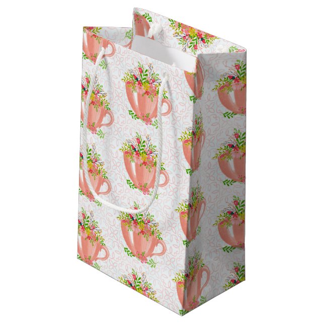 Sacola Para Presentes Pequena Teacups (Verso inclinado)