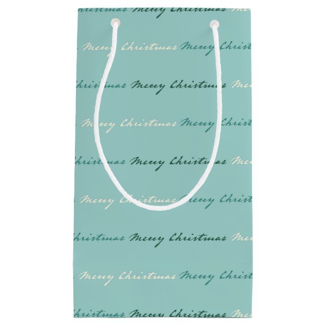 Sacola Para Presentes Pequena Teal Felry Natal (Frente)