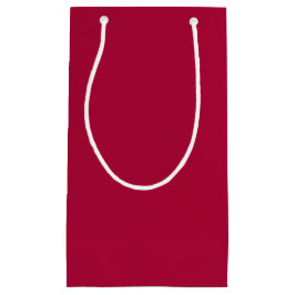 Sacola Para Presentes Pequena Tecido Snowman, Vermelho Médio de Cereja