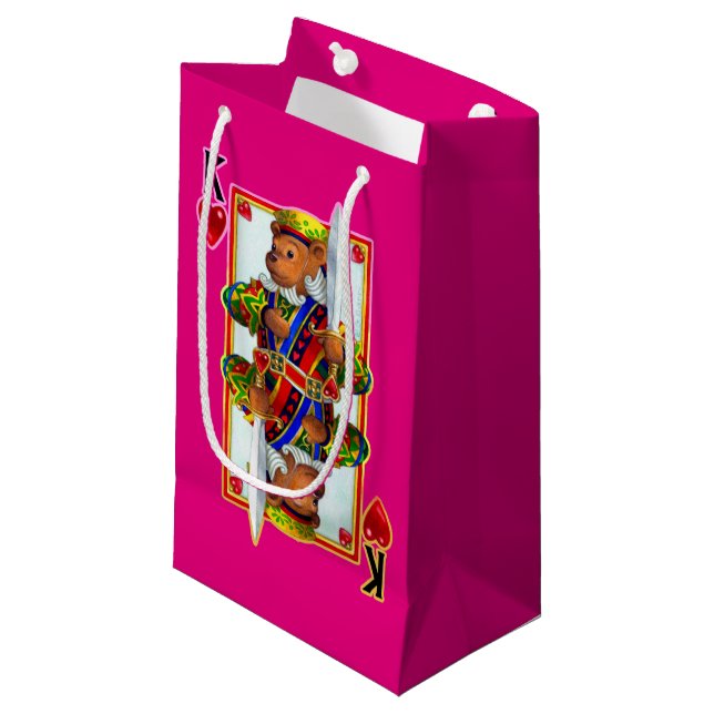 Sacola Para Presentes Pequena Teddy Bear King of Hearts Gift Bag (Frente inclinada)