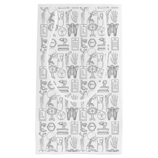 Sacola Para Presentes Pequena Tema radiológico (Frente)