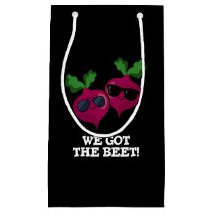 Sacola Para Presentes Pequena Temos A Beterraba Engraçado Veggie Pun Dark BG