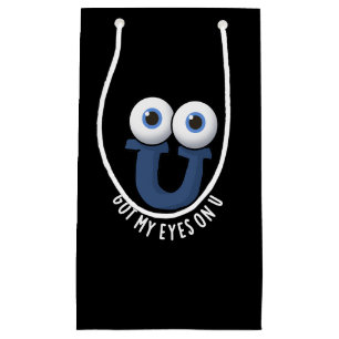Sacola Para Presentes Pequena Tenho Os Meus Olhos No Engraçado Alphabet Dark BG