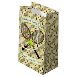 Sacola Para Presentes Pequena Tênis Rackets com barra de presentes