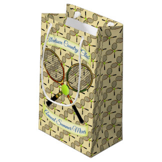 Sacola Para Presentes Pequena Tênis Rackets com barra de presentes