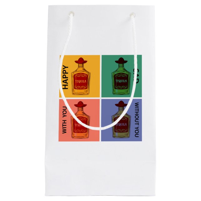 Sacola Para Presentes Pequena Tequila Sempre (Frente)