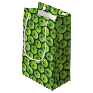 Sacola Para Presentes Pequena Teste padrão com maçãs verdes