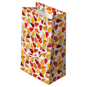 Sacola Para Presentes Pequena Teste padrão com peras