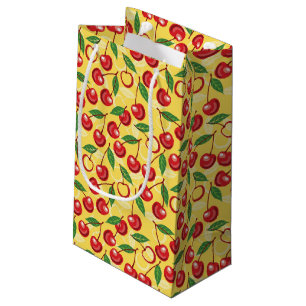 Sacola Para Presentes Pequena Teste padrão da cereja