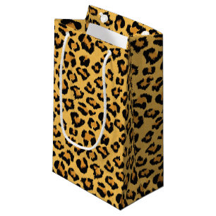 Sacola Para Presentes Pequena Teste padrão da pele do falso do leopardo ou do